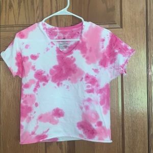 Homemade tie dye crop top